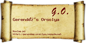 Gerendás Orsolya névjegykártya