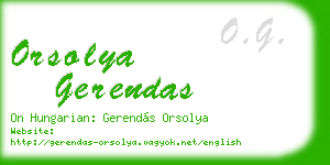 orsolya gerendas business card