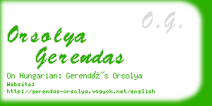 orsolya gerendas business card